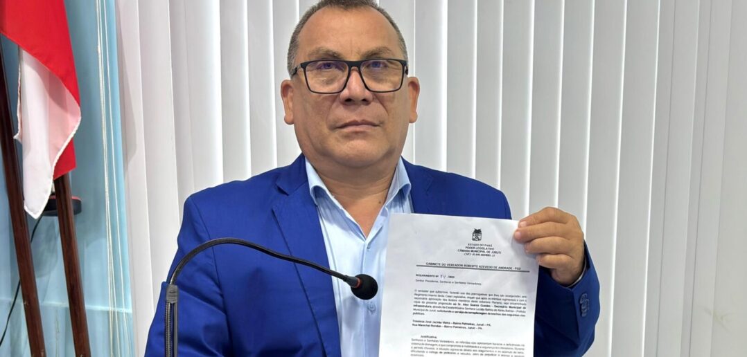 Vereador Roberto Andrade solicita serviços de infraestrutura
